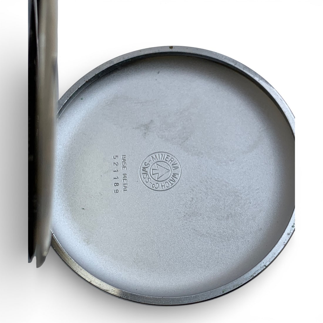 Minerva Silver Tone Pocket Watch - 3