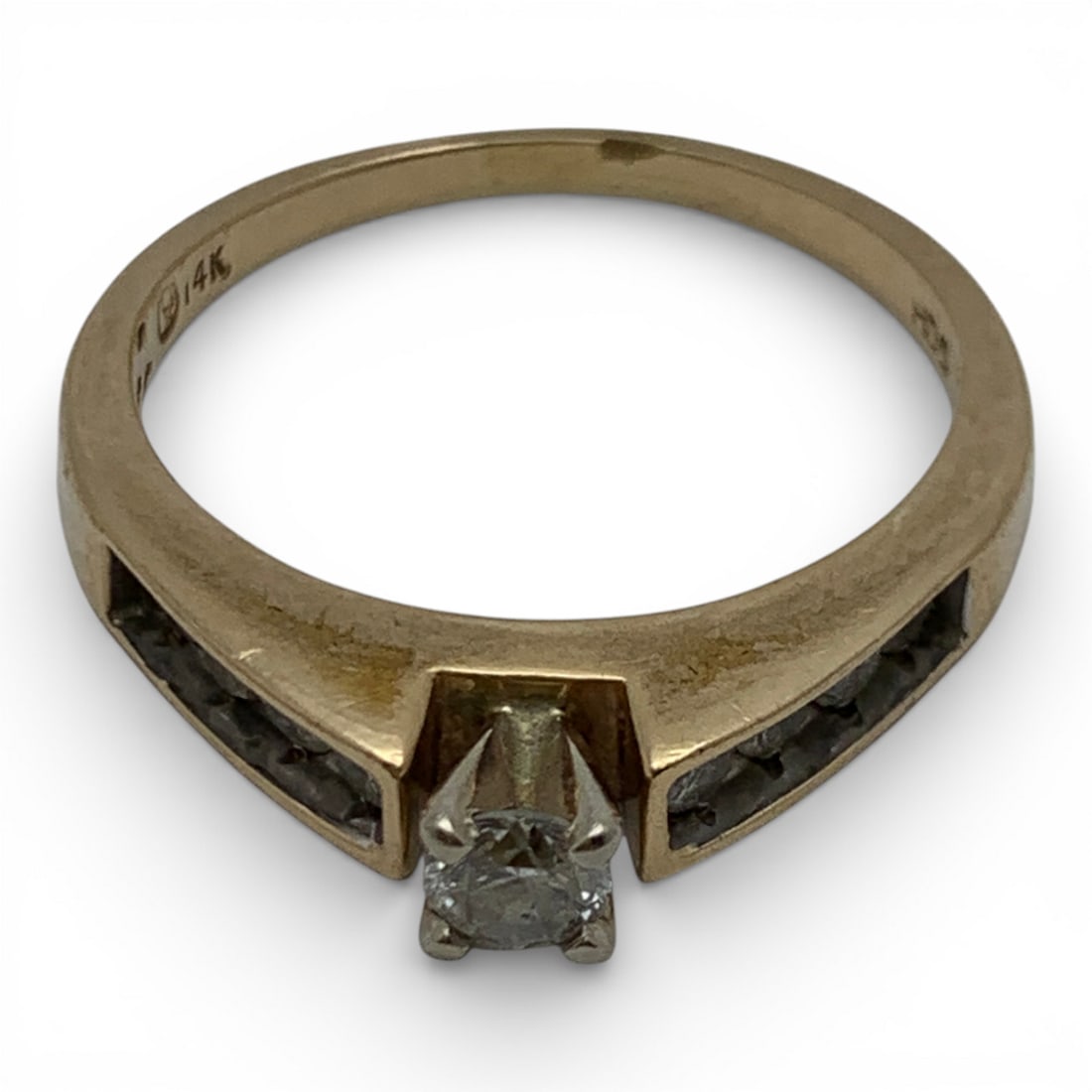 14k Yellow Gold & Diamond Ring - 4