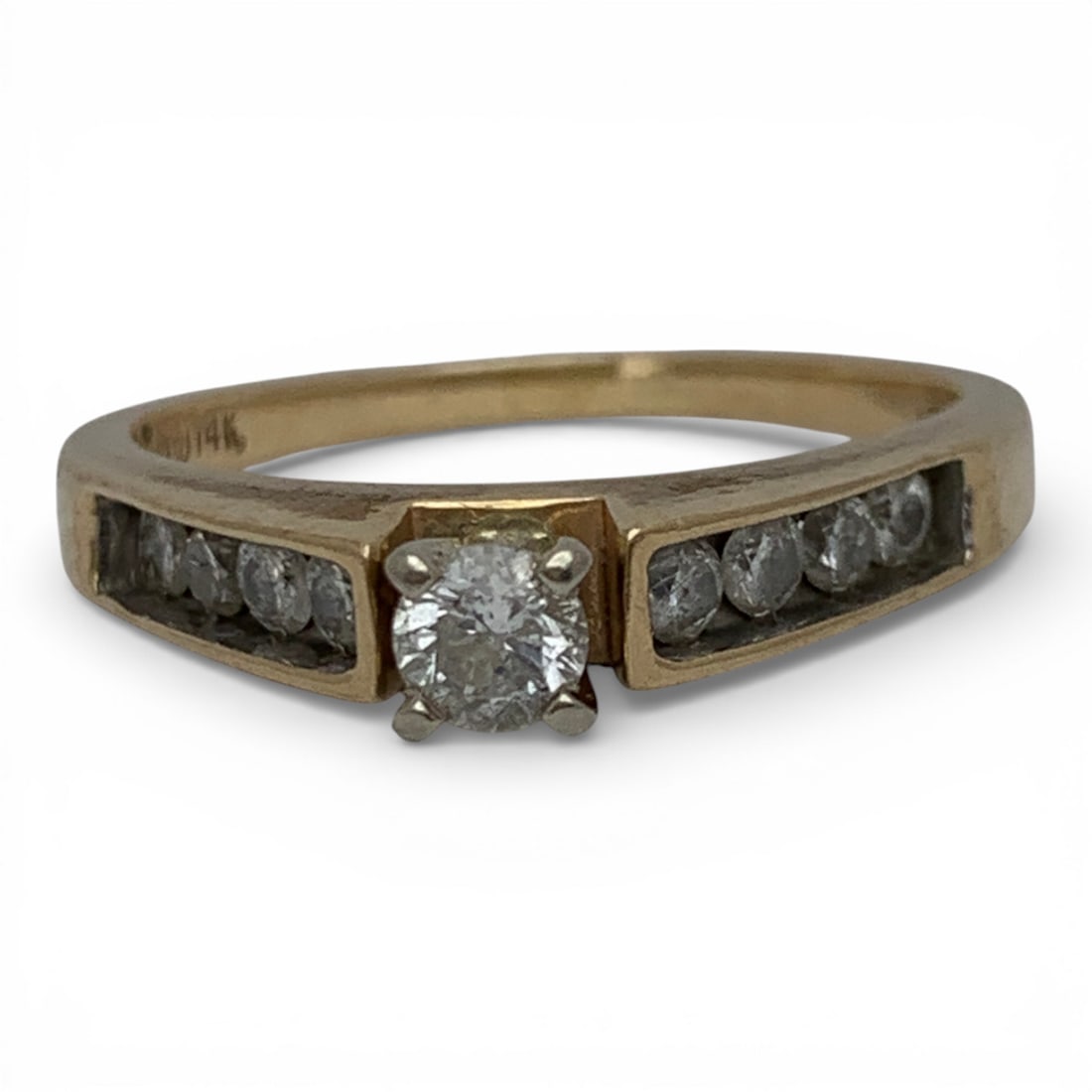 14k Yellow Gold & Diamond Ring - 5