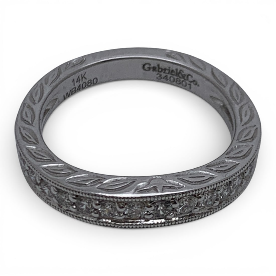 14k White Gold & Diamond Ring - 4