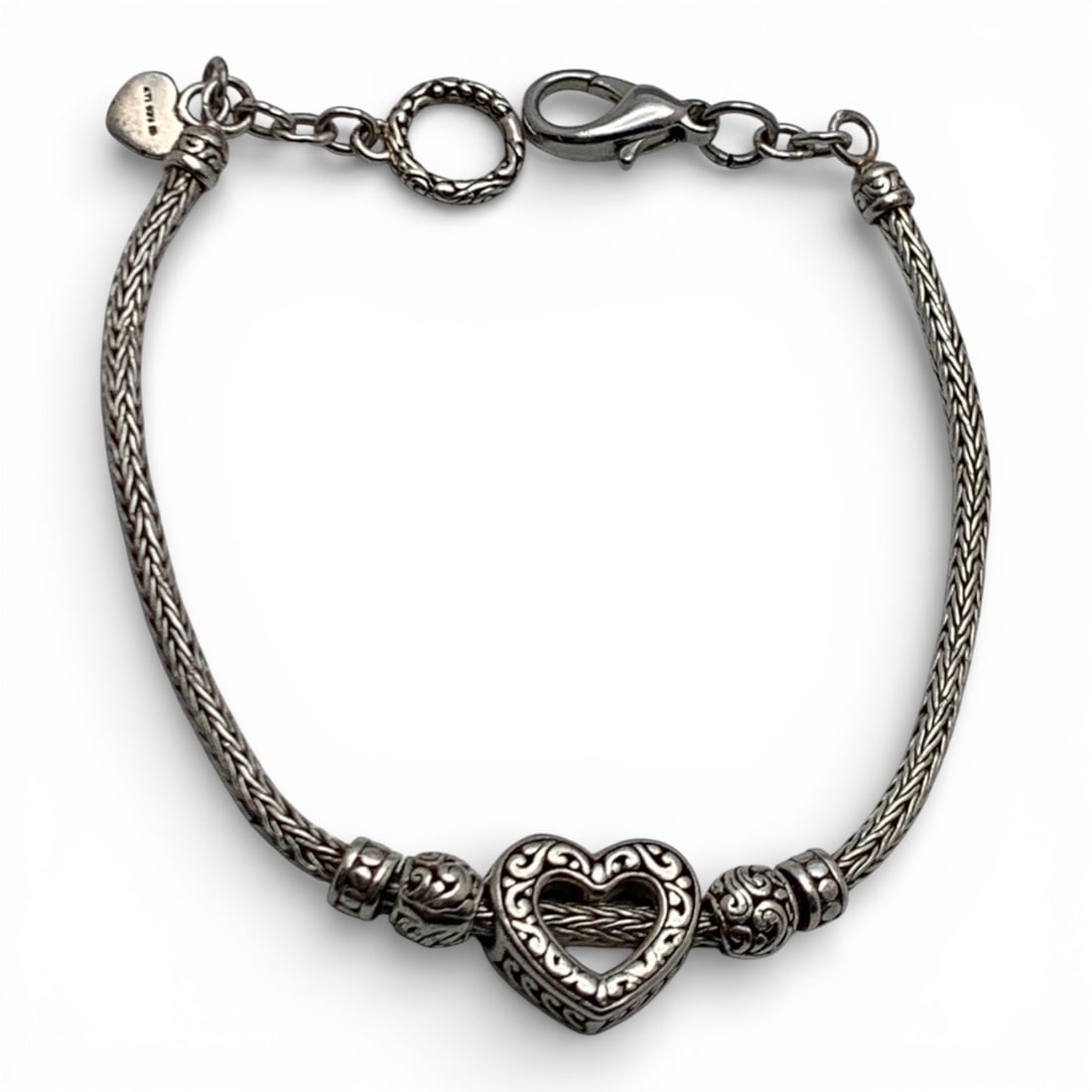 Sterling Silver Heart Bracelet - 3
