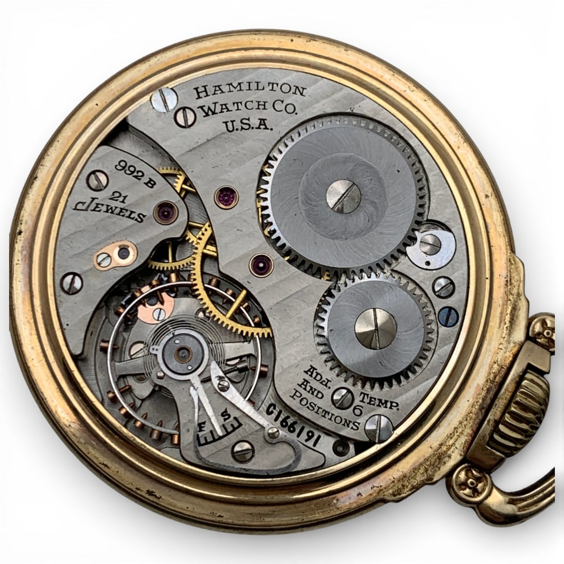 Hamilton Gold Filled Pocket Watch - 4