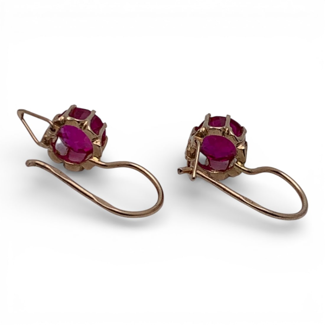 14k Yellow Gold & Ruby Earrings - 2