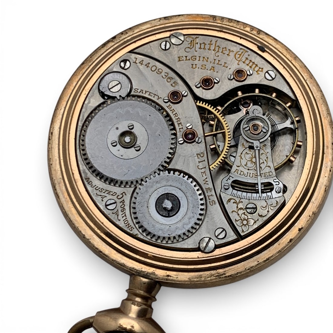 Elgin Gold Filled Pocket Watch - 4