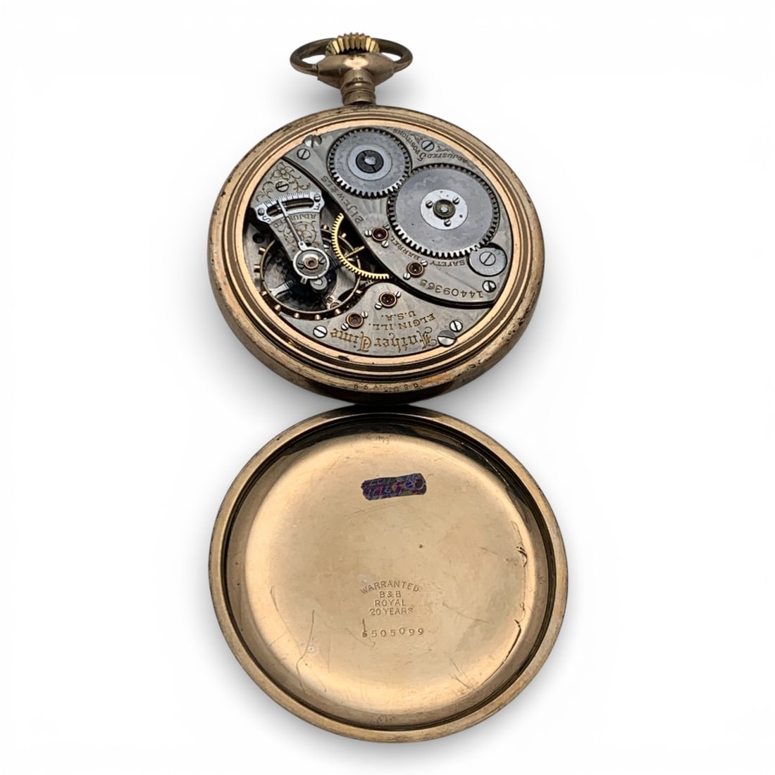 Elgin Gold Filled Pocket Watch - 6