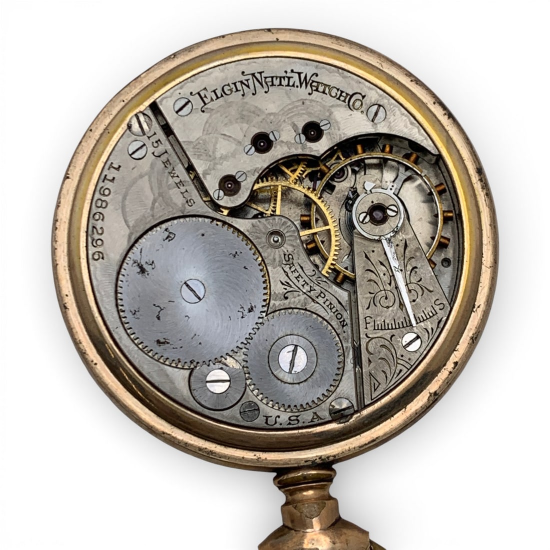 Elgin Gold Filled Pocket Watch - 4