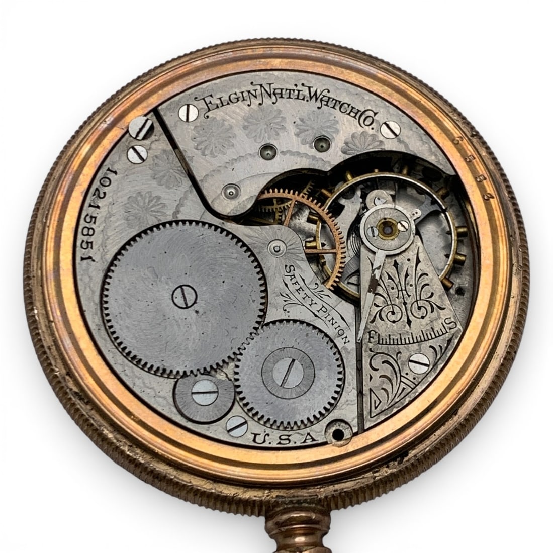 Elgin Gold Filled Pocket Watch - 6