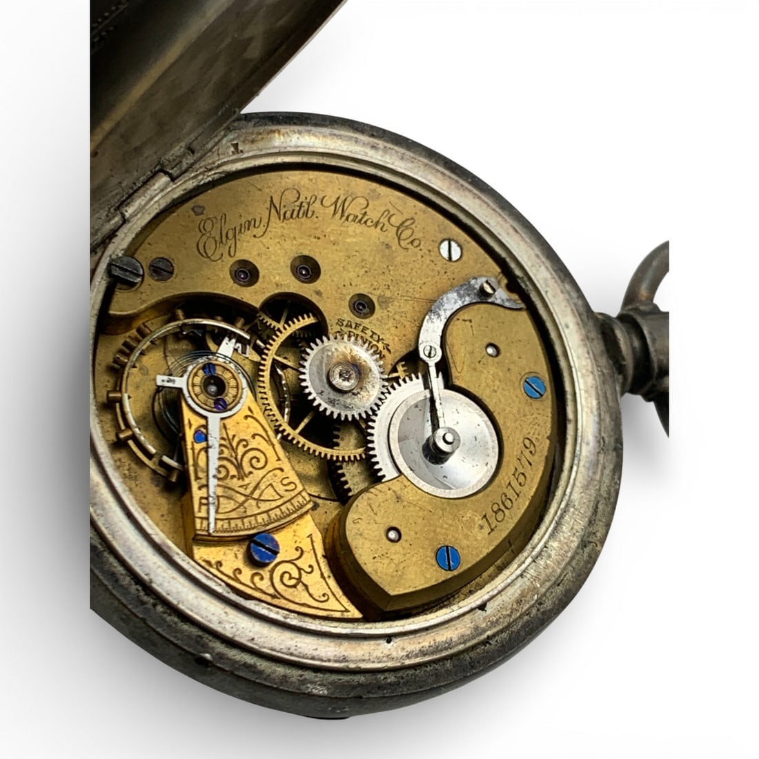 Elgin Coin Silver Pocket Watch - 5