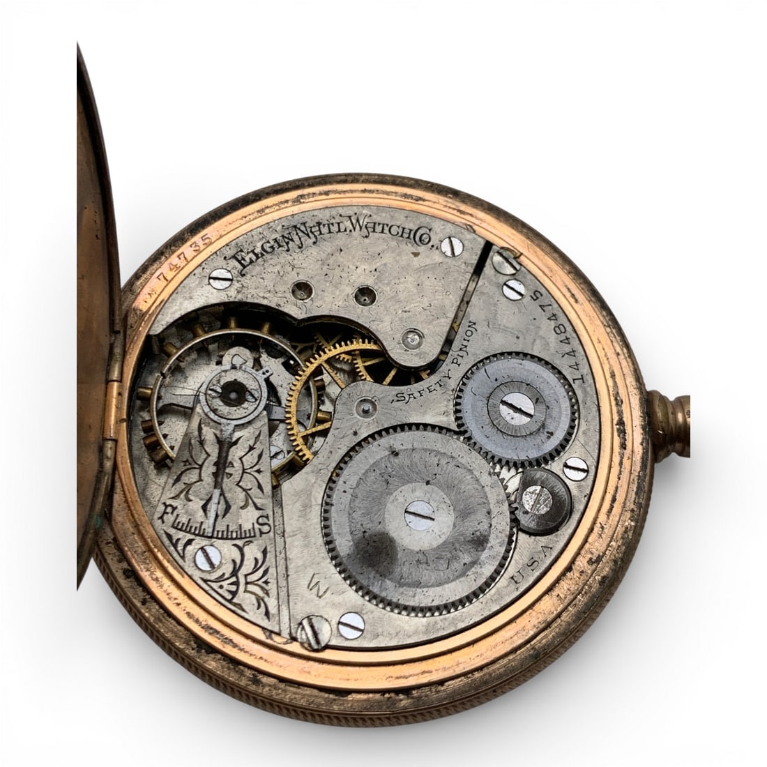 Elgin Gold Filled Pocket Watch - 7