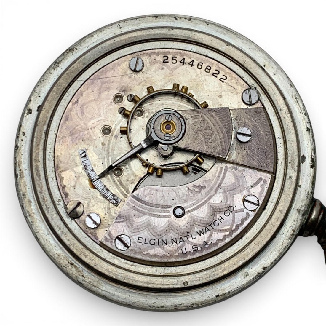 Elgin Silveroid Pocket Watch - 6