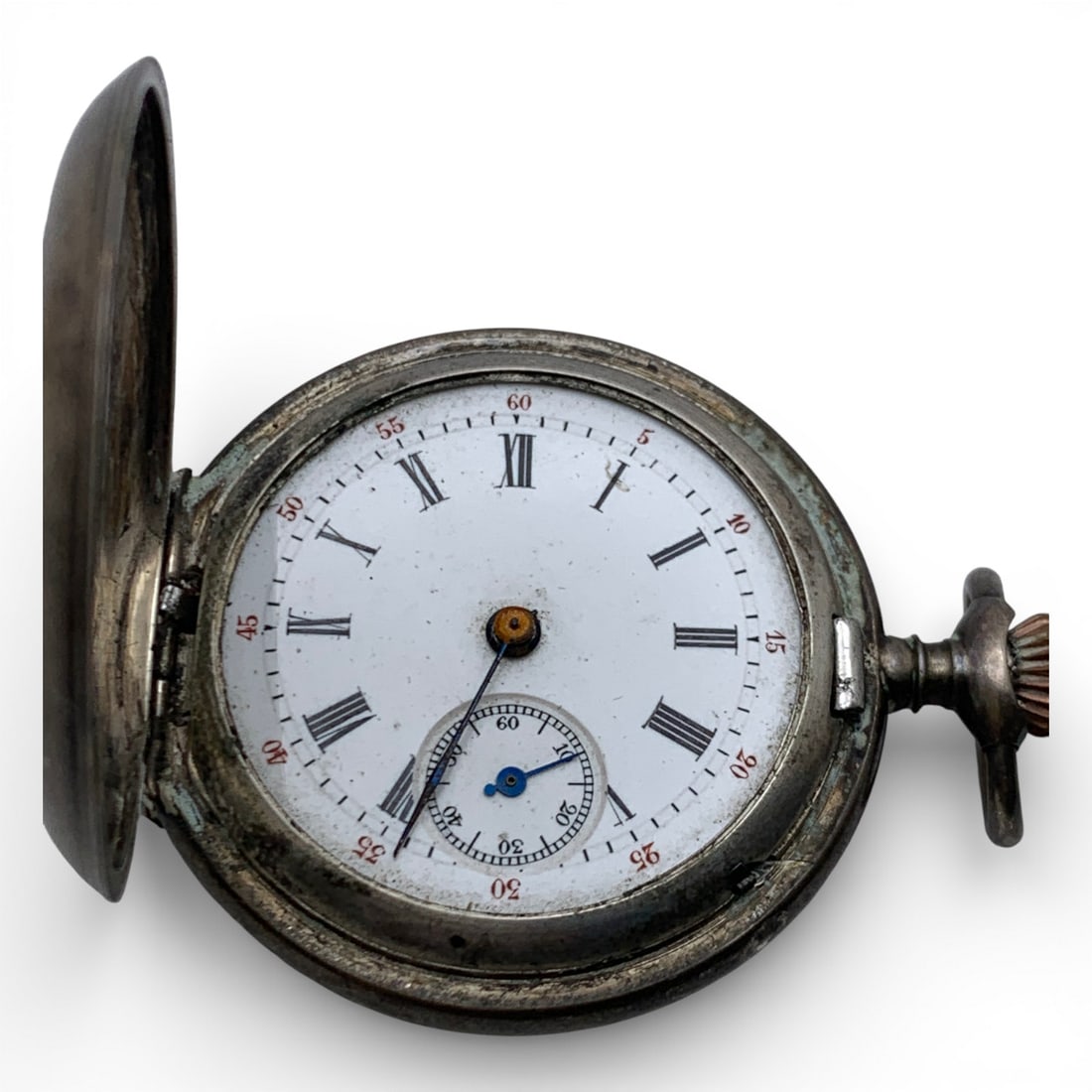 800 Silver Pocket Watch - 3