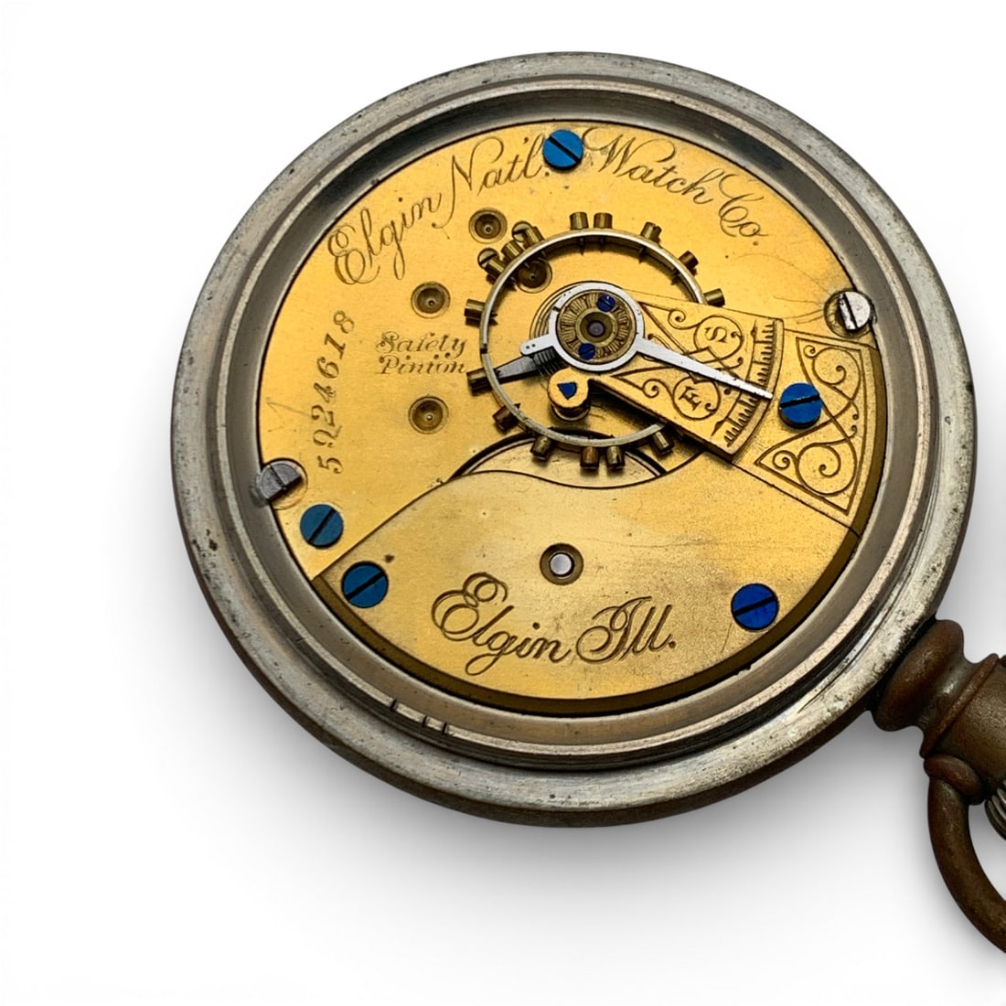 Elgin Oresilver Pocket Watch - 4
