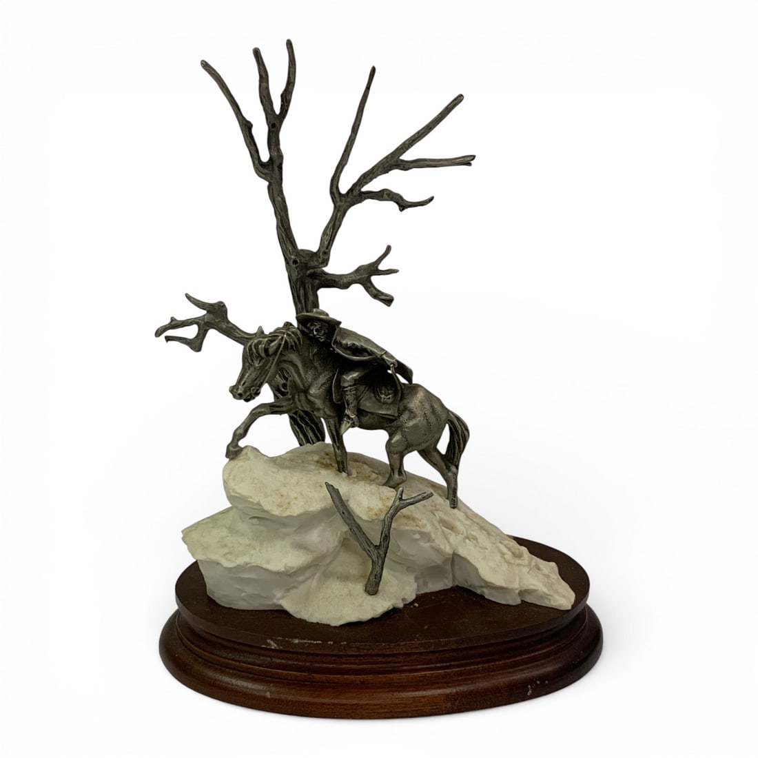 1989 Polland Fine Pewter & Porcelain Sculpture (1 of 9)