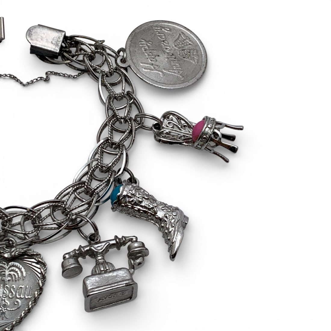 Sterling Silver Charm Bracelet - 4