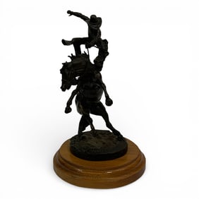 1978 Polland Bronze Sculpture, Saddle Bronc Rider