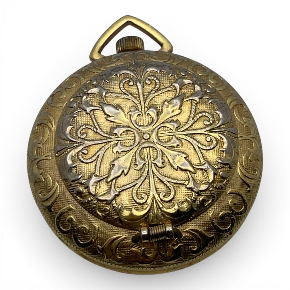 Burgana Swiss Made Gold Tone Pocket Watch: Marked On Face: Burgana, Swiss MadeMarked On Movement: Burgana Watch, Swiss One Jewels1 5/8" Long - 30.7 Grams