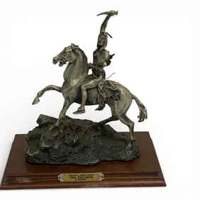 1989 Style Of Frederic Remington Pewter Sculpture