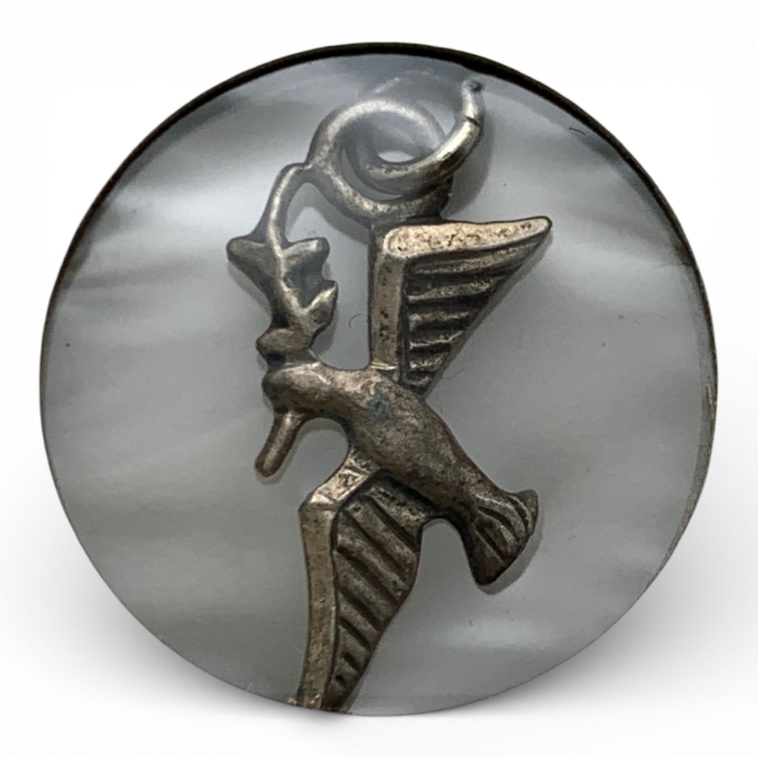 Sterling Silver Dove With Olive Branch Charm: Marked Sterling - See Photos