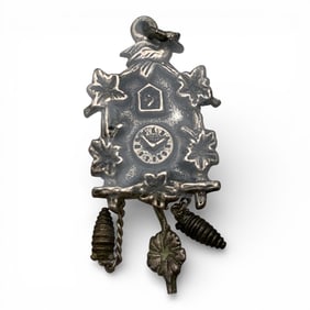 800 Silver Cuckoo Clock Charm