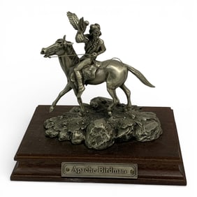 1989 Polland Pewter Sculpture, Apache Birdman