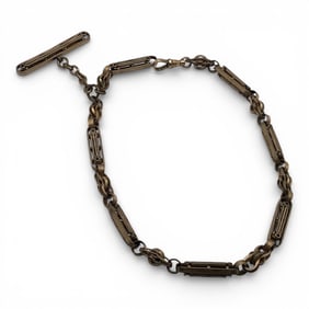 J. F. S. S. Gold Filled Pocket Watch Fob & Chain