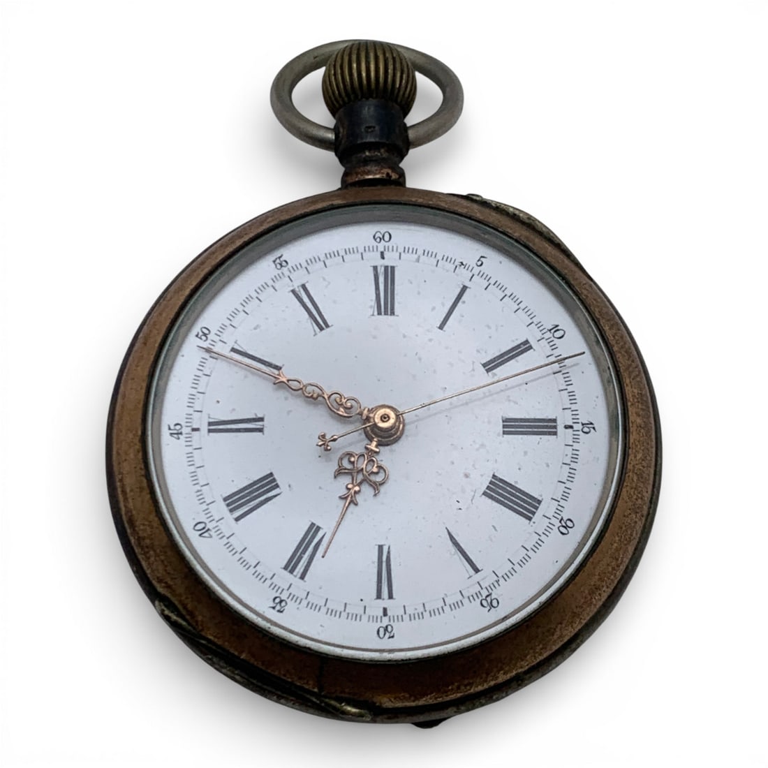 800 Silver Pocket Watch: Marked On Back Case: Cl, 0.800, 353532 7/8" Long - 90.4 Grams