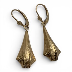 Pair Of 14k Yellow Gold Earrings