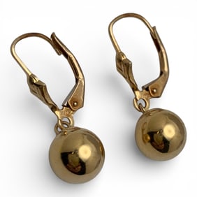 Pair Of 14k Yellow Gold Earrings