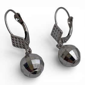 Pair Of 14k White Gold Earrings