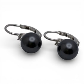 Pair Of Sterling & Pearl Earrings