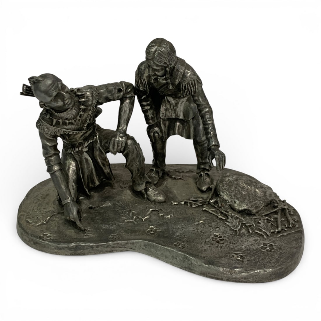 1976 Brian Rodden Fine Pewter Sculpture: Signed On Edge: 31, Tracking Lesson Marked On Bottom: 1976 Brian Rodden, Lanch, Usa Fine Pewter3" TallSee Photos