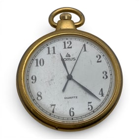 Borus Gold Tone Pocket Watch