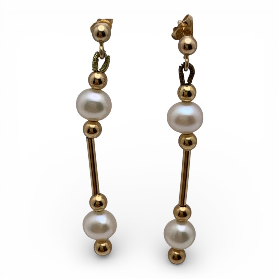 14k Yellow Gold & Pearl Earrings (1 of 3)