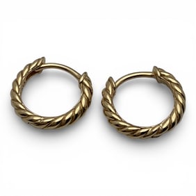 18k Yellow Gold Hoop Earrings