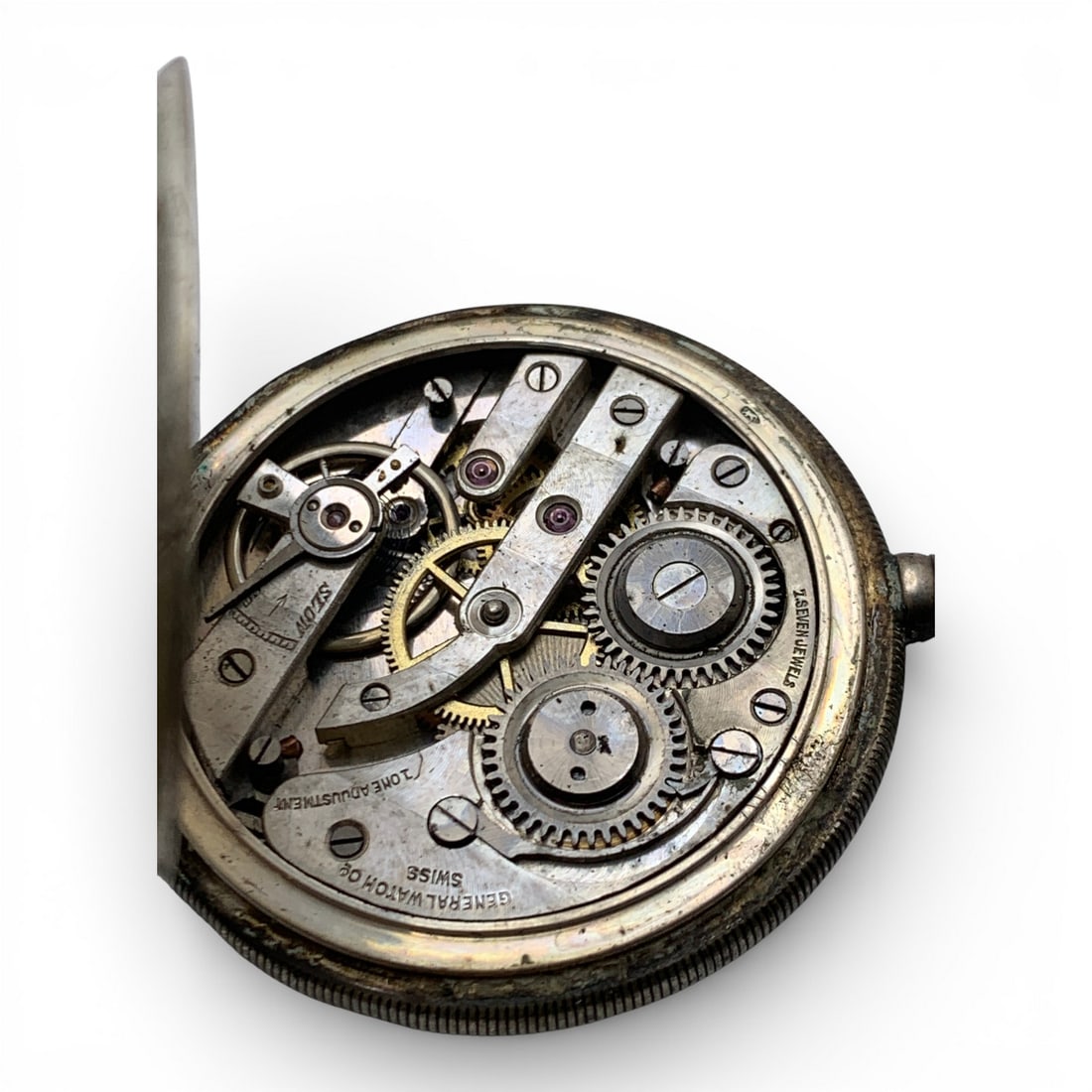 900 Silver Pocket Watch - 7