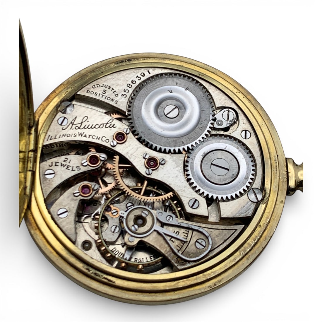 Illinois Gold Filled Pocket Watch - 5