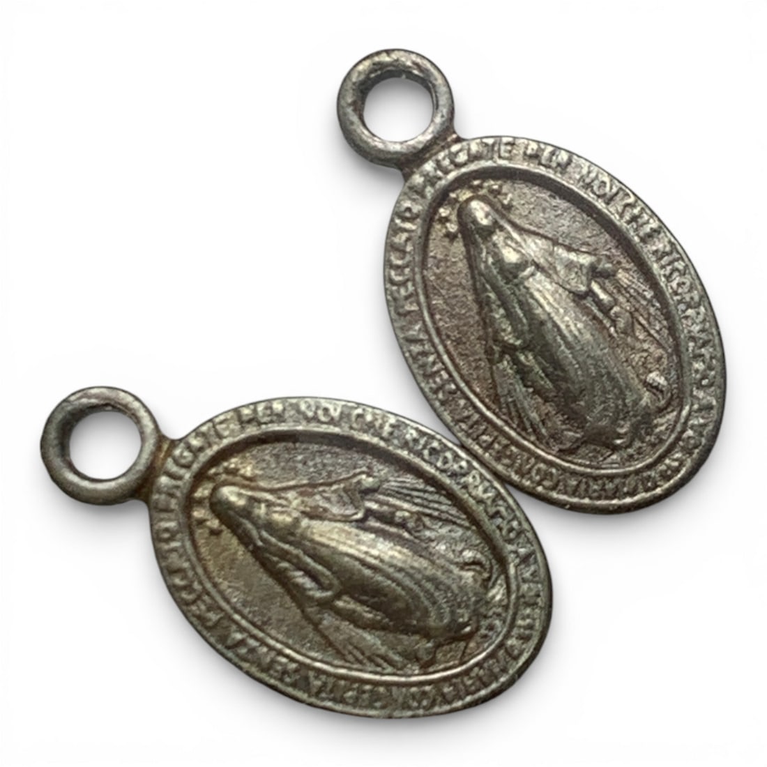 2 Sterling Silver Religious Charms: Marked 925 - See Photos