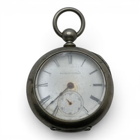Hampden Silver Tone Pocket Watch