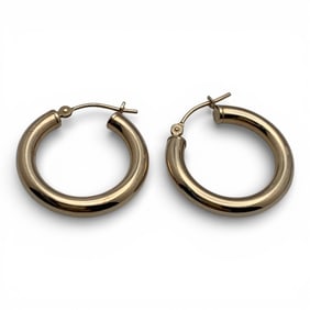 14k Yellow Gold Hoop Earrings