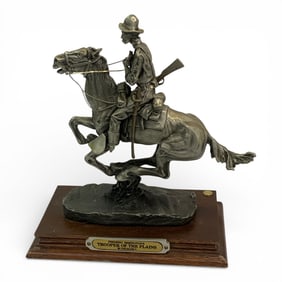 1989 Style Of Frederic Remington Pewter Sculpture