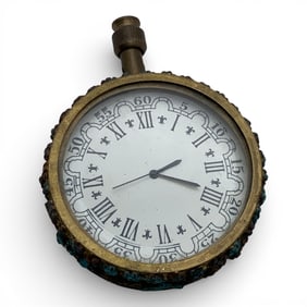 Antique Pocket Watch With Blue Stone