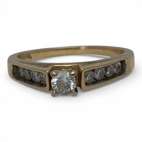 14k Yellow Gold & Diamond Ring