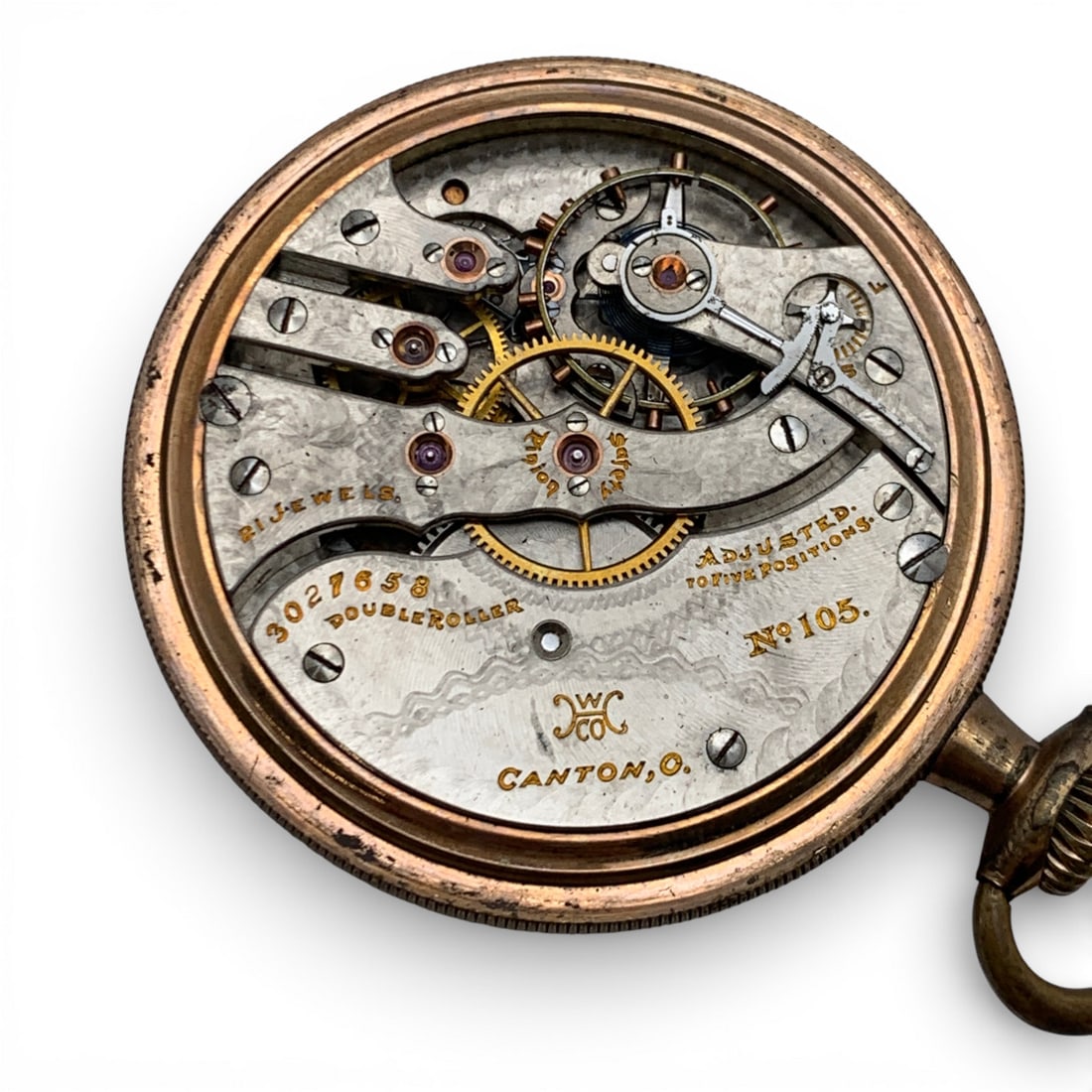 Hampden Gold Filled Pocket Watch - 4