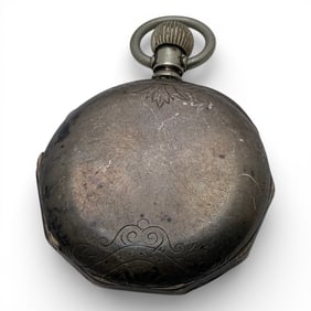 National Watch Co Coin Silver Pocket Watch