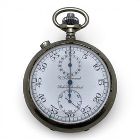 C L Guinand Silver Tone Pocket Watch