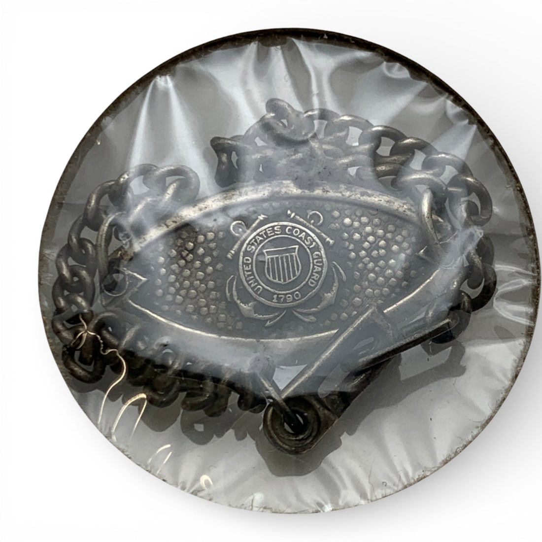 Sterling Silver Coast Guard Bracelet: Marked Sterling - See Photos