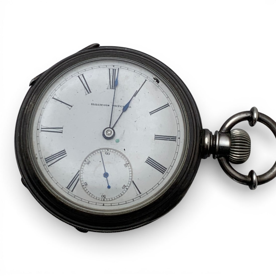 Illinois Watch Co Coin Silver Pocket Watch (1 of 4)