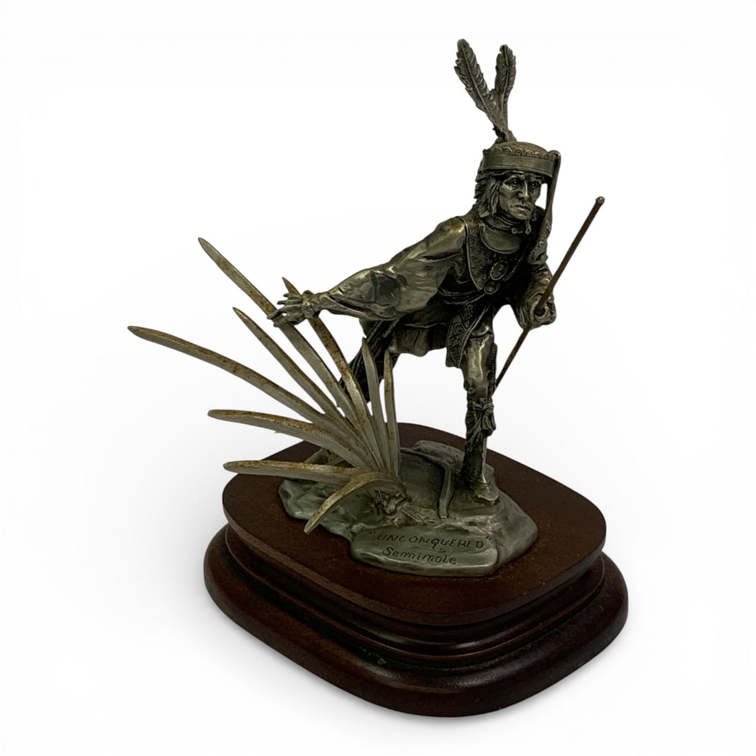 1980 Michael Boyett Fine Pewter Sculpture: Signed On Edge: 1980 Michael Boyett, 710/2500, Unconquered Semimole, Fine Pewter UsaMarked On Bottom: Chilmark6" TallSee Photos