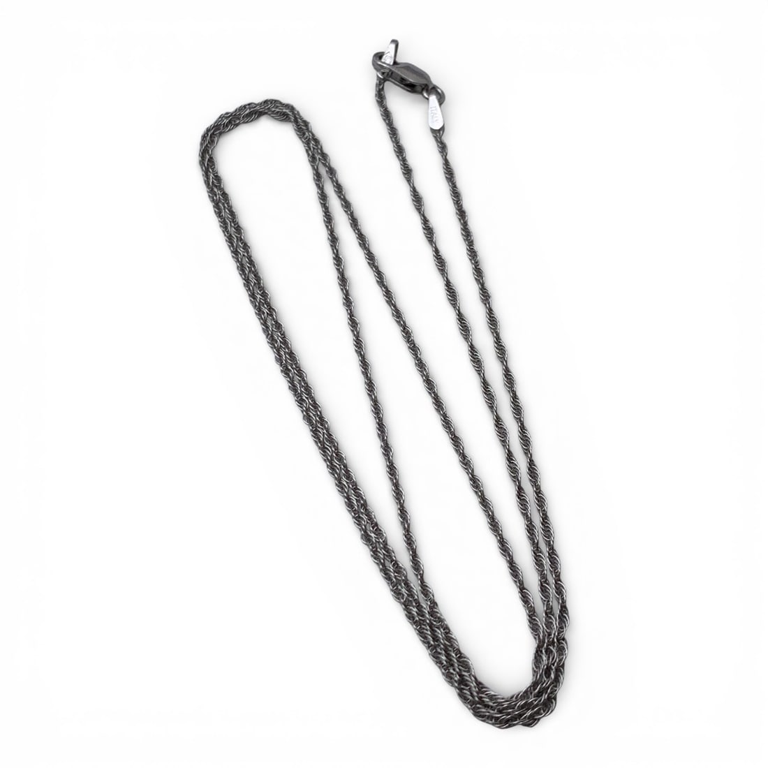 14k White Gold Necklace: Marked 14k - 20" Long - 1.3 Dwt Gemstones Tested With Presidium Gem Tester Il - Berners Does Not Guarantee Authenticity Of Gemstones