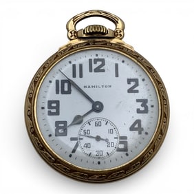 Hamilton Gold Filled Pocket Watch
